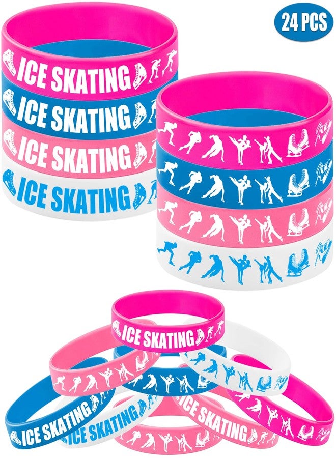PIBIPAID 24PCS Ice Skating Silicone Bracelet Party Favors -Ice Skating Rubber Bracelet Party Supplies Decorations Snow Birthday Baby Shower Party - Image 2